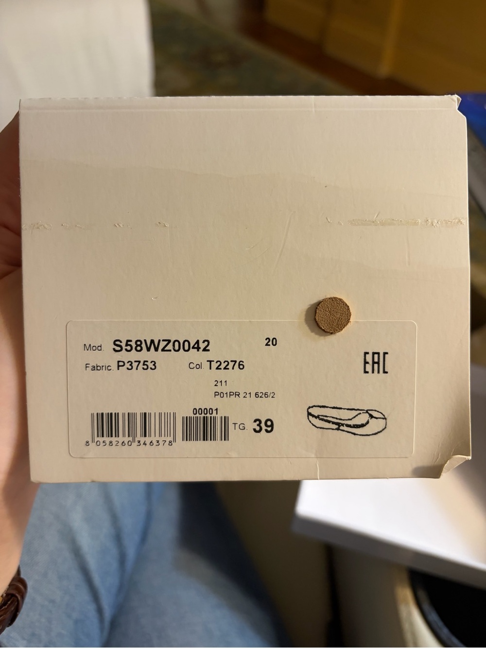 LIKE NEW “Maison Margiela” Tabi Split-Toe Ballet Flat, Tan Leather - Picture 3 of 7